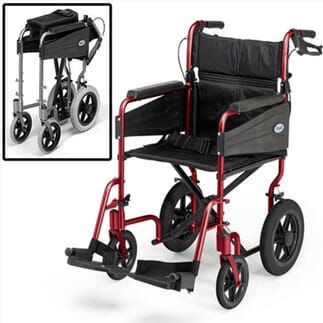 Fauteuil roulant Evasion Days Rouge Modèle standard : largeur 46 cm