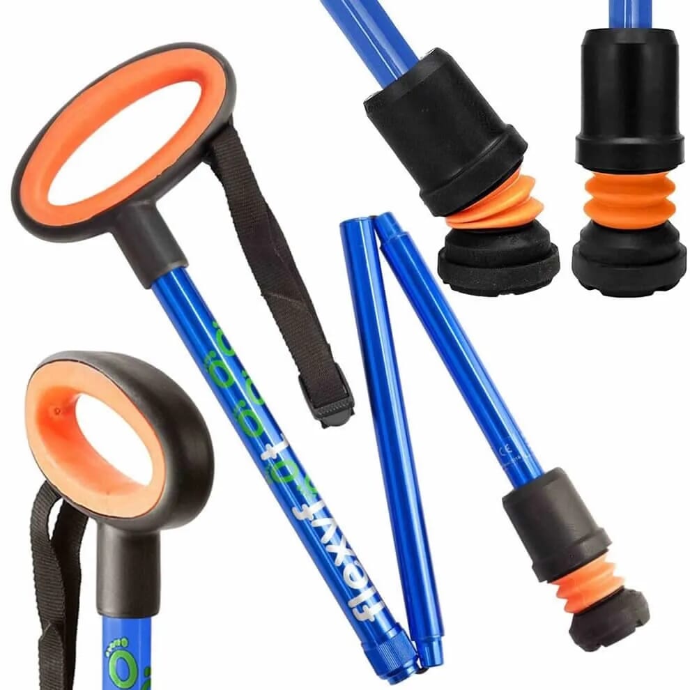 Canne Pliable Flexyfoot à absorption de chocs - Poignée Ovale