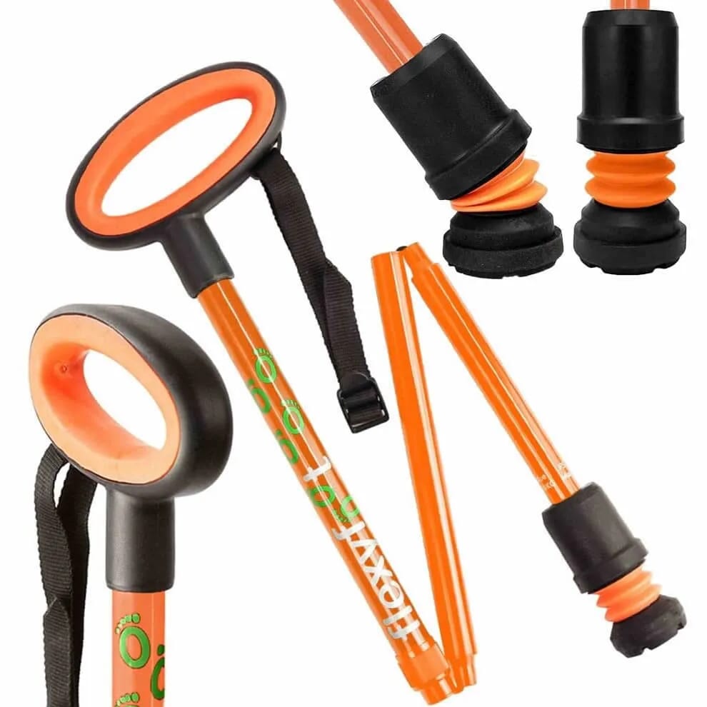 Canne Pliable Flexyfoot à absorption de chocs - Poignée Ovale