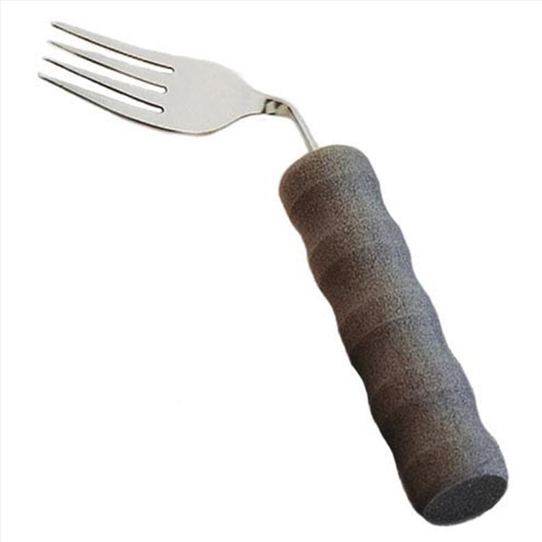 Fourchette coudée légère avec manche en mousse