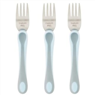 Fourchette ergonomique Junior Homecraft - Bleu - Lot de 3
