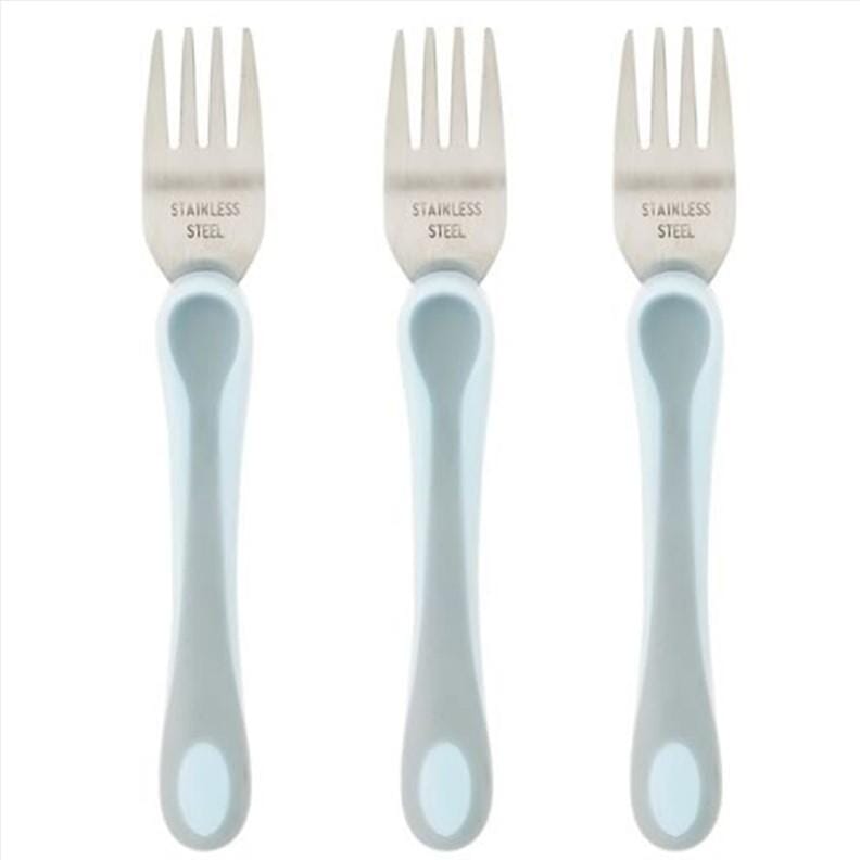 Fourchette ergonomique Junior Homecraft - Bleu - Lot de 3