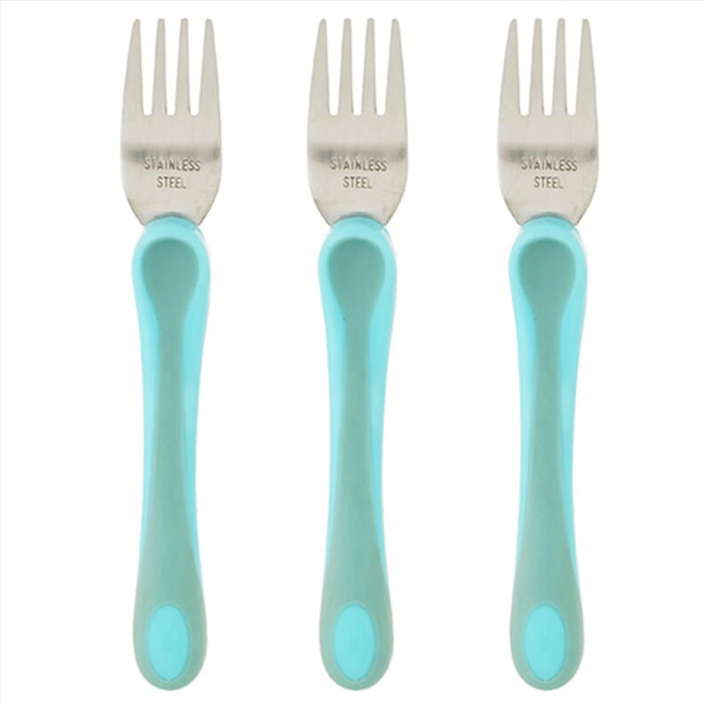 Fourchette ergonomique Junior Homecraft - Vert - Lot de 3
