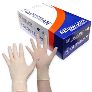 Gants en latex Taille M - BoÃ®te de 100