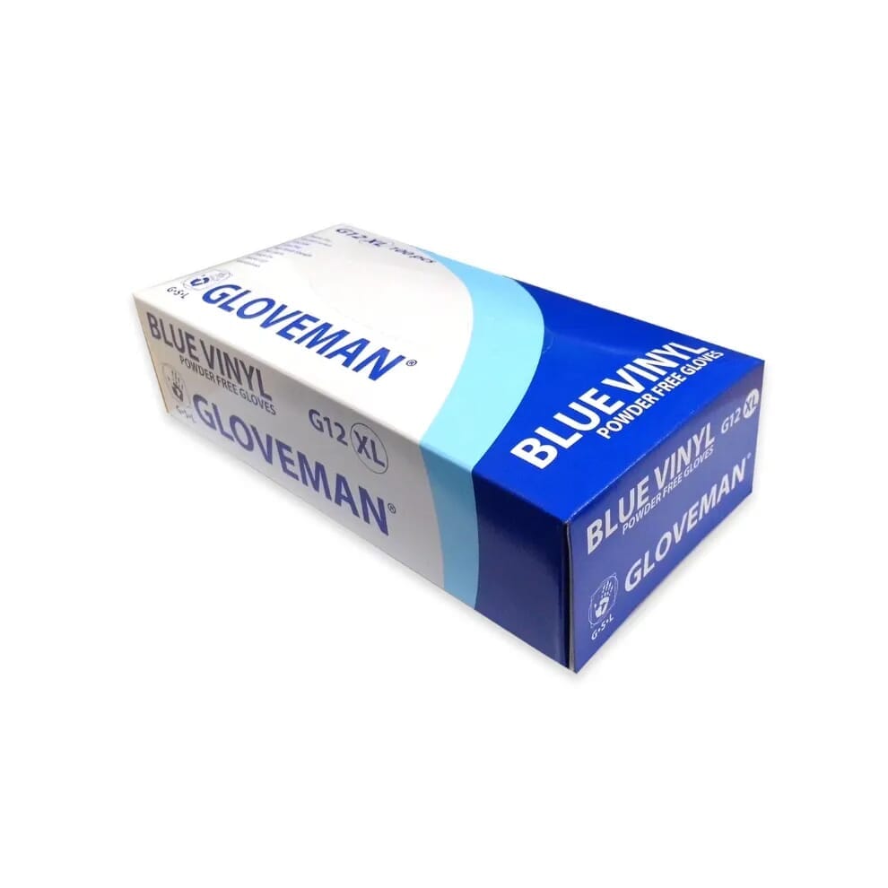 Gants en vinyle bleu