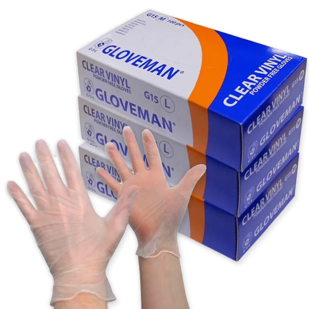 Gants en vinyle non poudrés