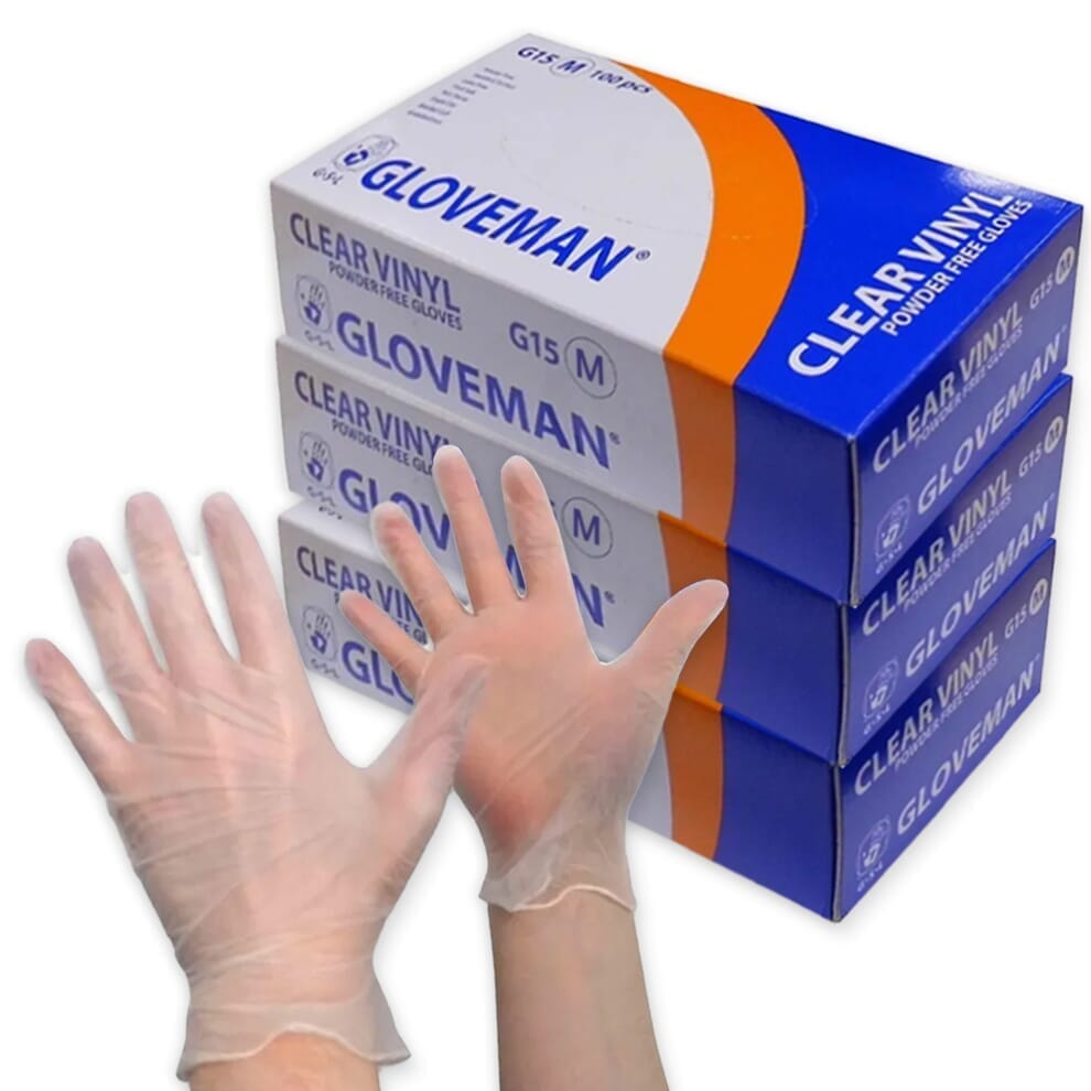 Gants en vinyle non poudrés