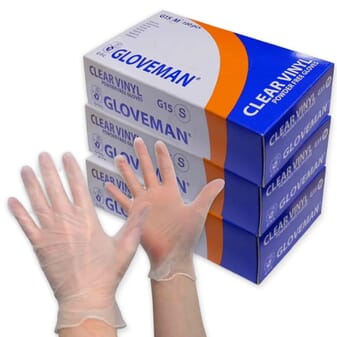 Gants en vinyle non poudrés