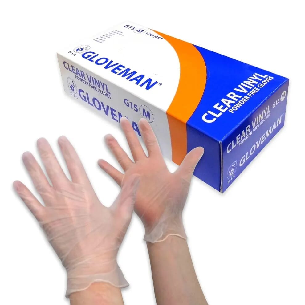 Gants en vinyle non poudrés