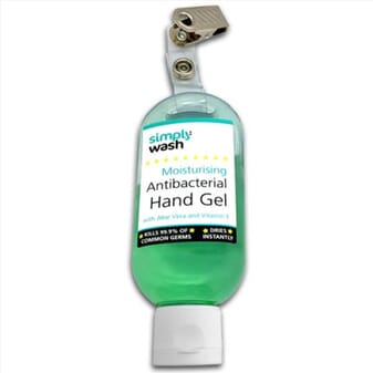 Gel antibactérien pour les mains – bouteille 50 ml avec clip