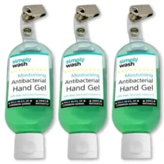 Gel antibactérien pour les mains – bouteille 50 ml avec clip