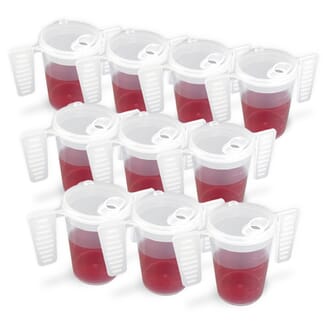 Gobelet d'alimentation avec poignées en ailette Lot de 10