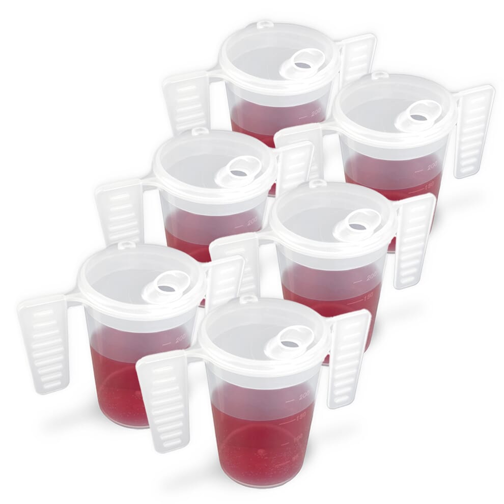 Gobelet d'alimentation avec poignées en ailette