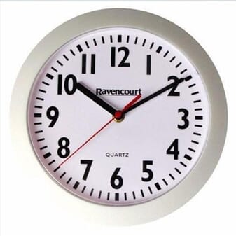 Horloge grand format - facile à voir - Blanc - Version standard