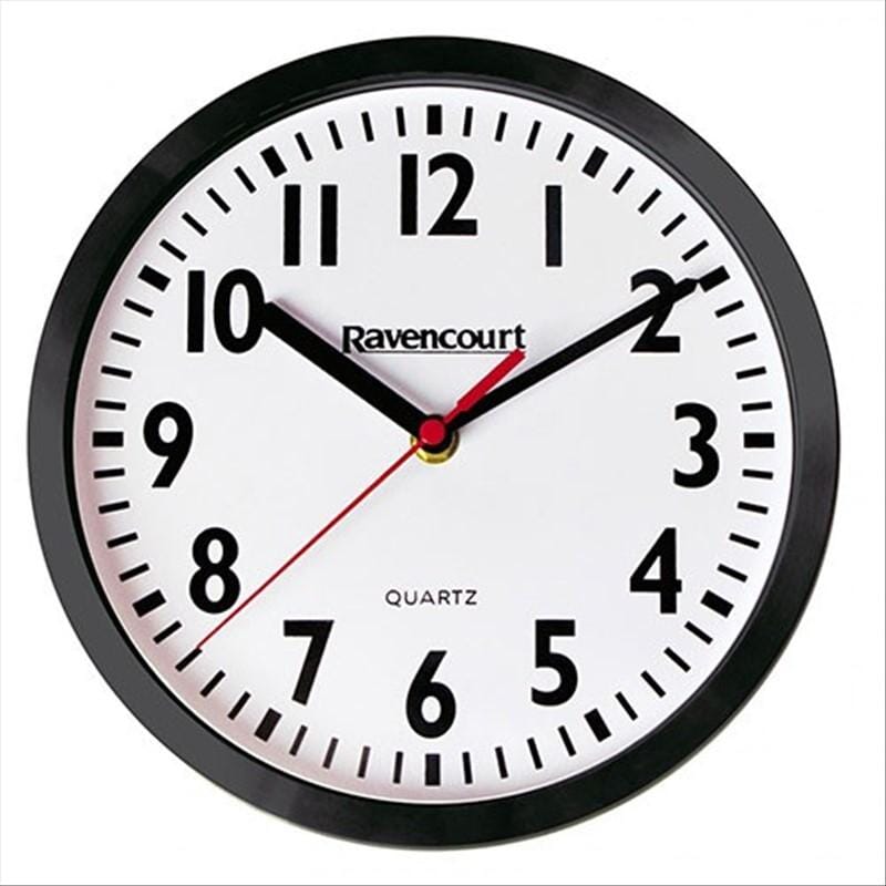 View Horloge grand format facile à voir Noir large Version standard information