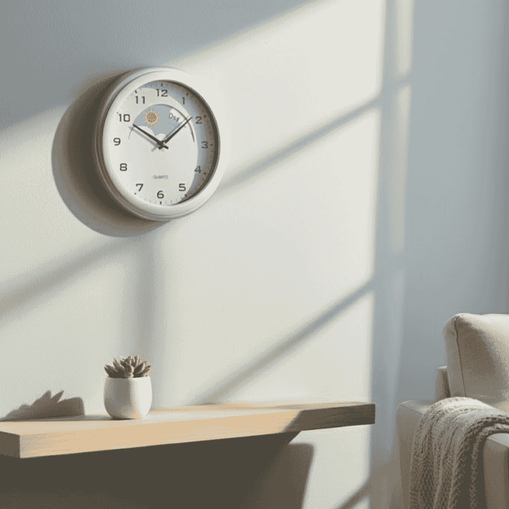 Horloge jour et nuit adaptée aux troubles cognitifs