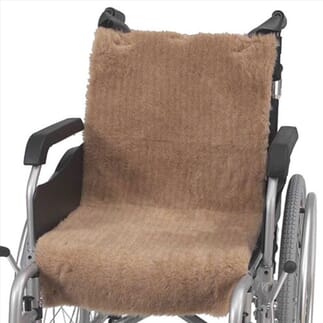 Housse d'assise en polaire pour fauteuil roulant