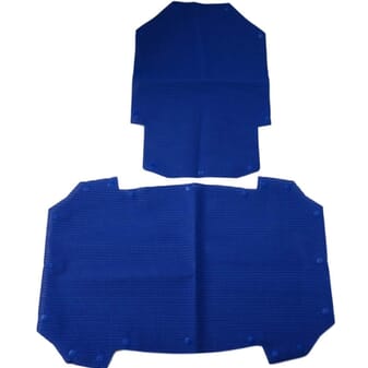 Housses bleues pour l'assise et le dossier du siège Aquatec Orca