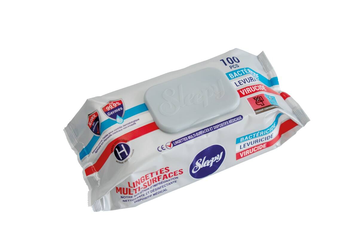Lingettes désinfectantes multi-surfaces