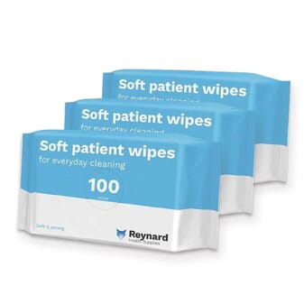 Lingettes douces pour patients