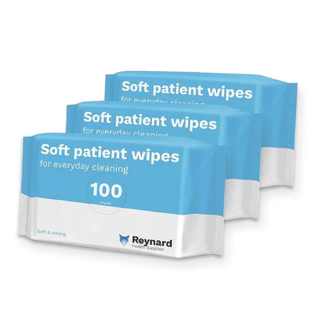 Lingettes douces pour patients