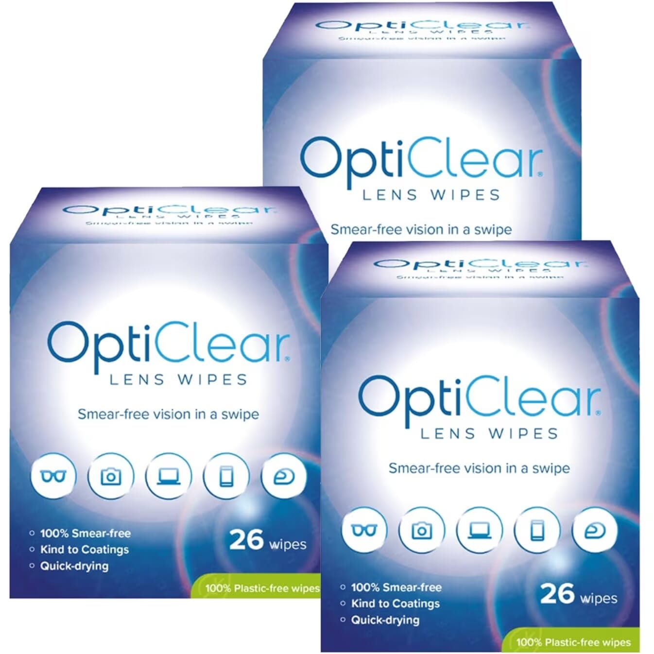 Lingettes nettoyantes pour lunettes Opticlear