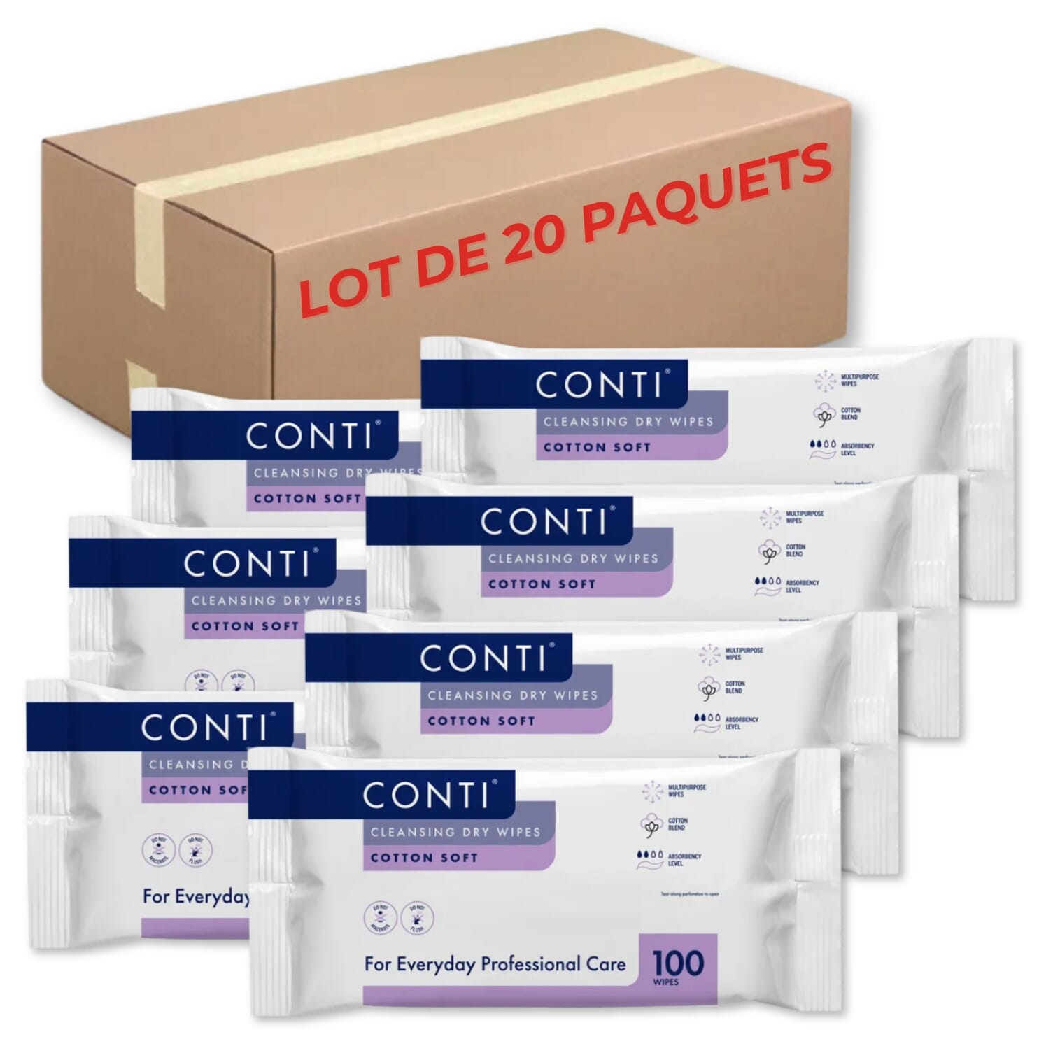 Lingettes sèches Conti SoSoft