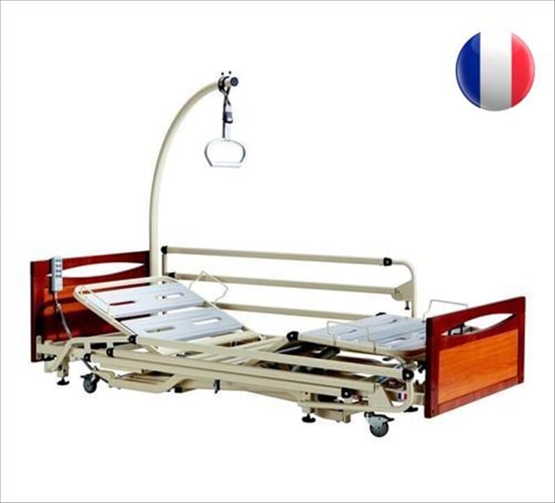 Découvrez le lit médicalisé ultra-bas Euro 3800 équipé de sa barrière de lit  anti-chutes