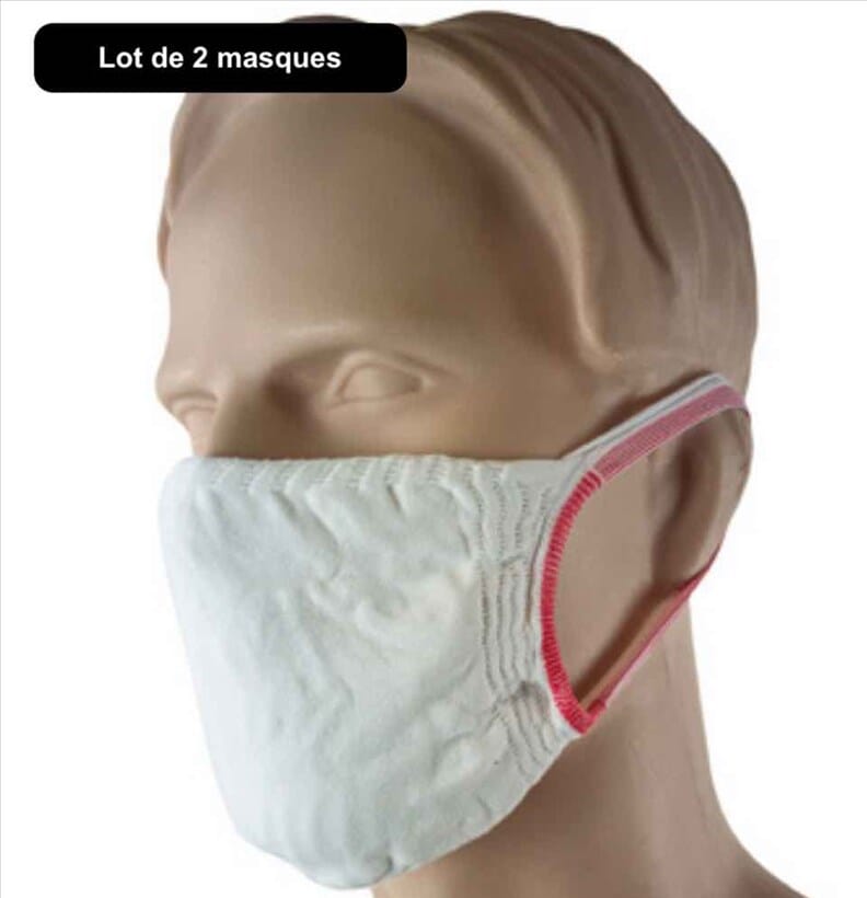 Lot de 2 masques lavables - Norme AFNOR