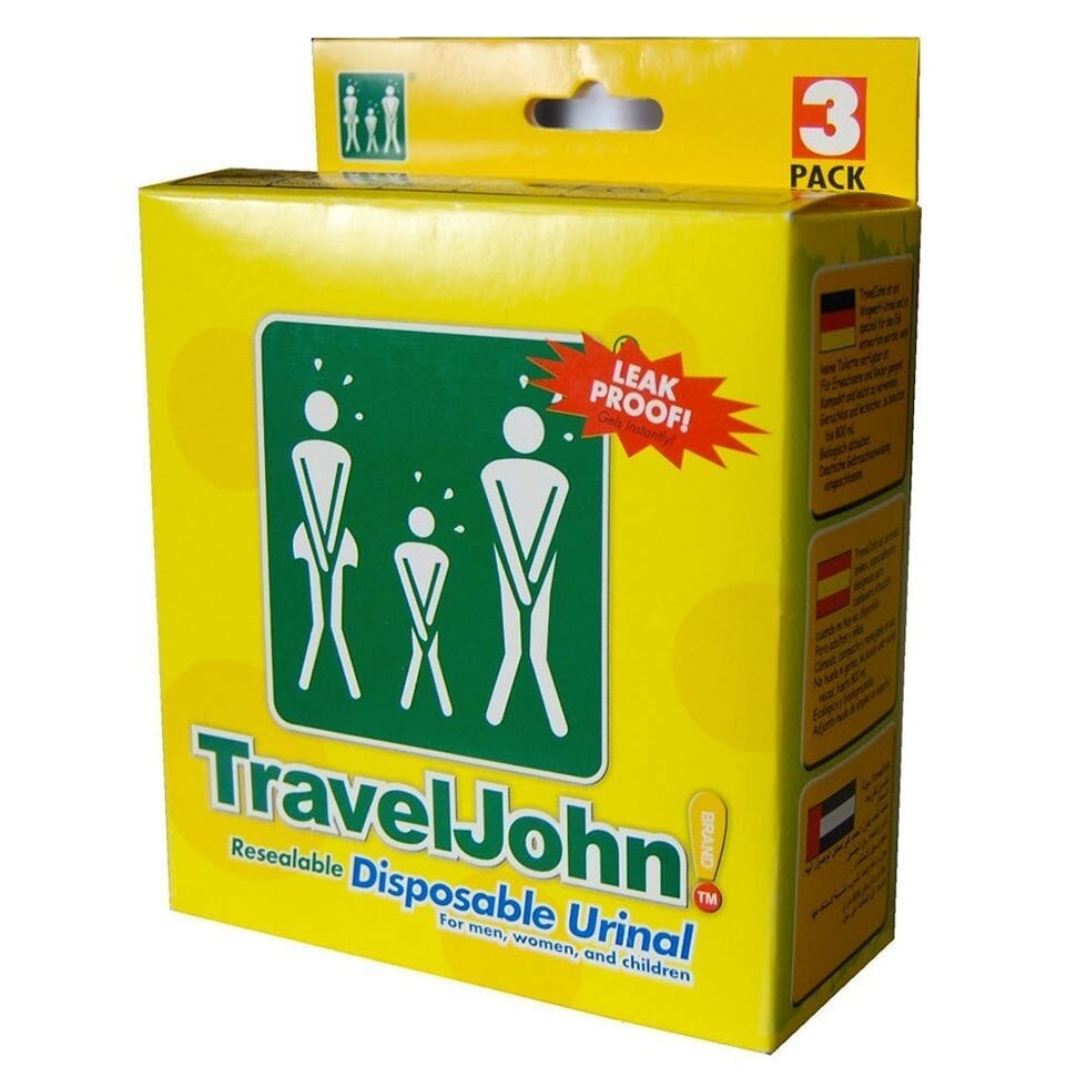 View Lot de 3 urinaux jetables mixtes Travel John information