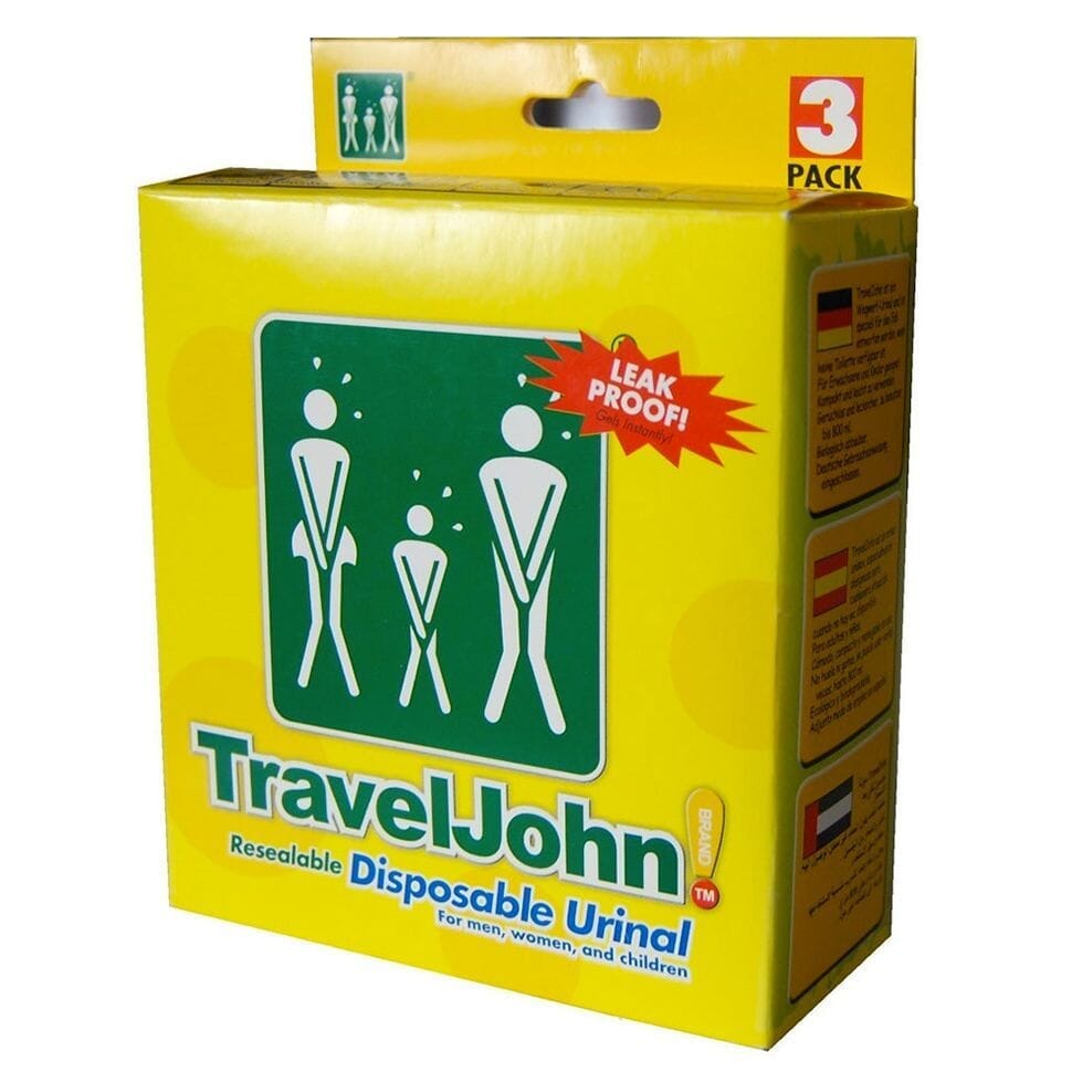 Lot de 3 urinaux jetables mixtes - Travel John
