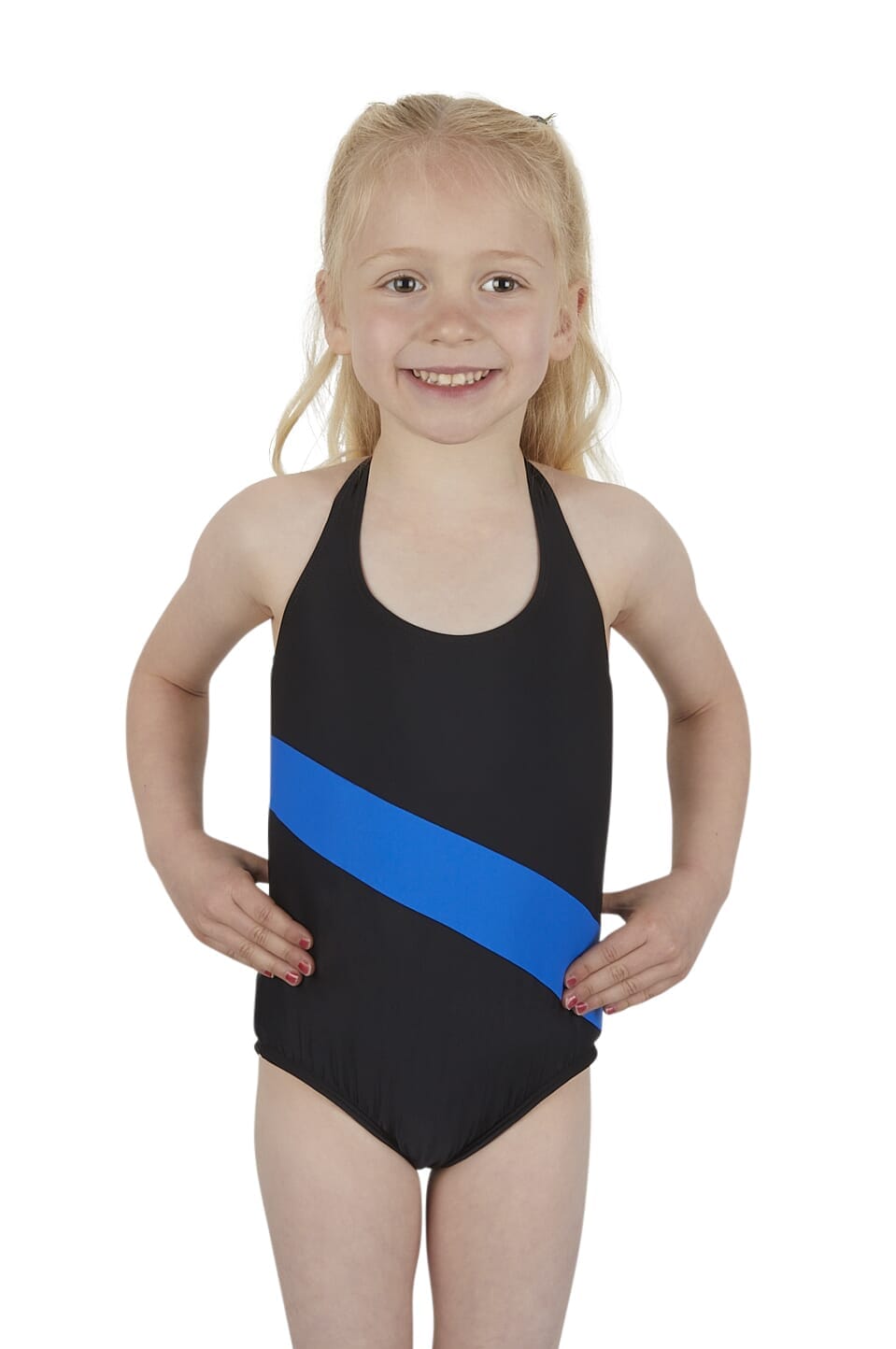 Maillot de bain incontinence noir à dos nu pour filles