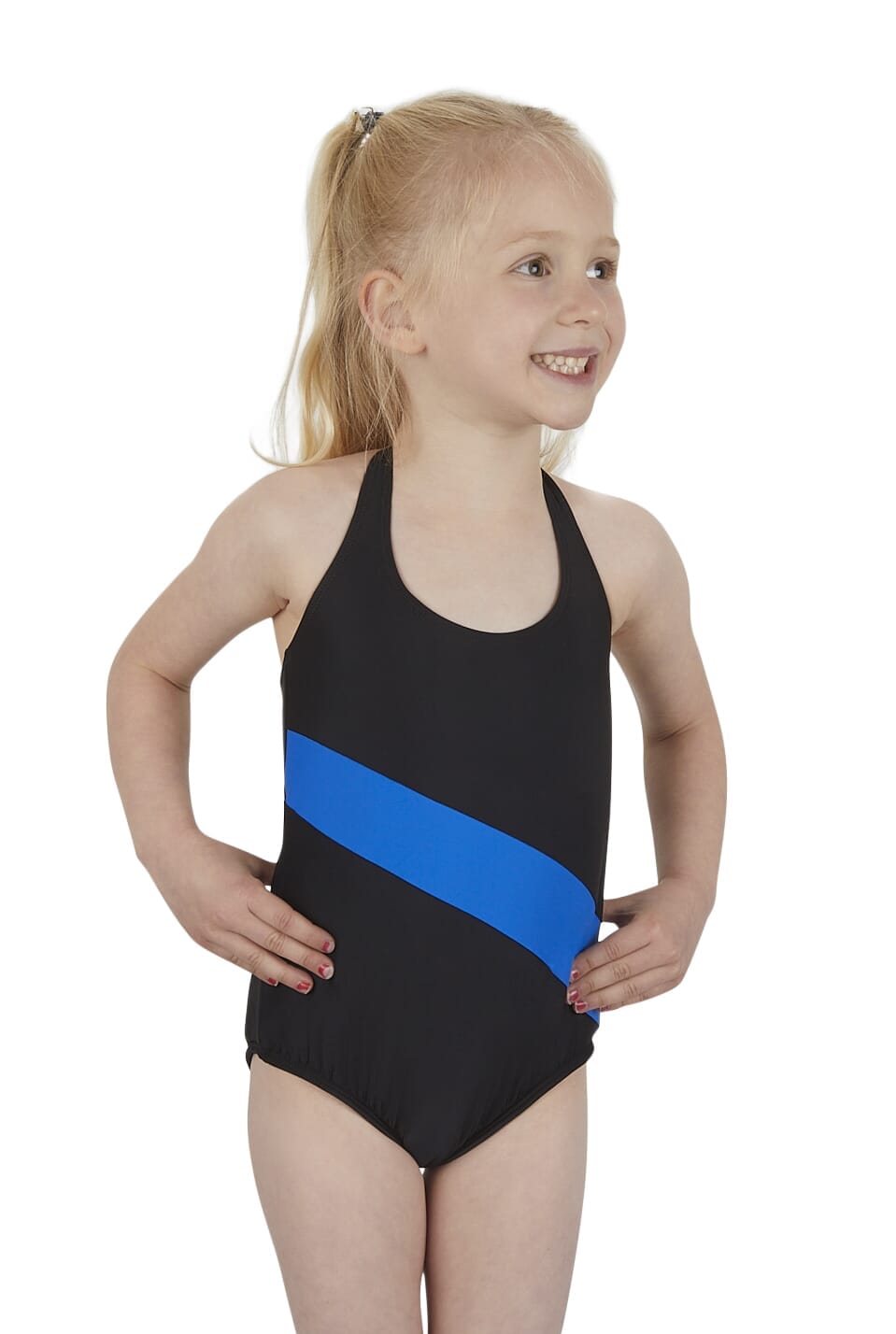 Maillot de bain incontinence noir à dos nu pour filles