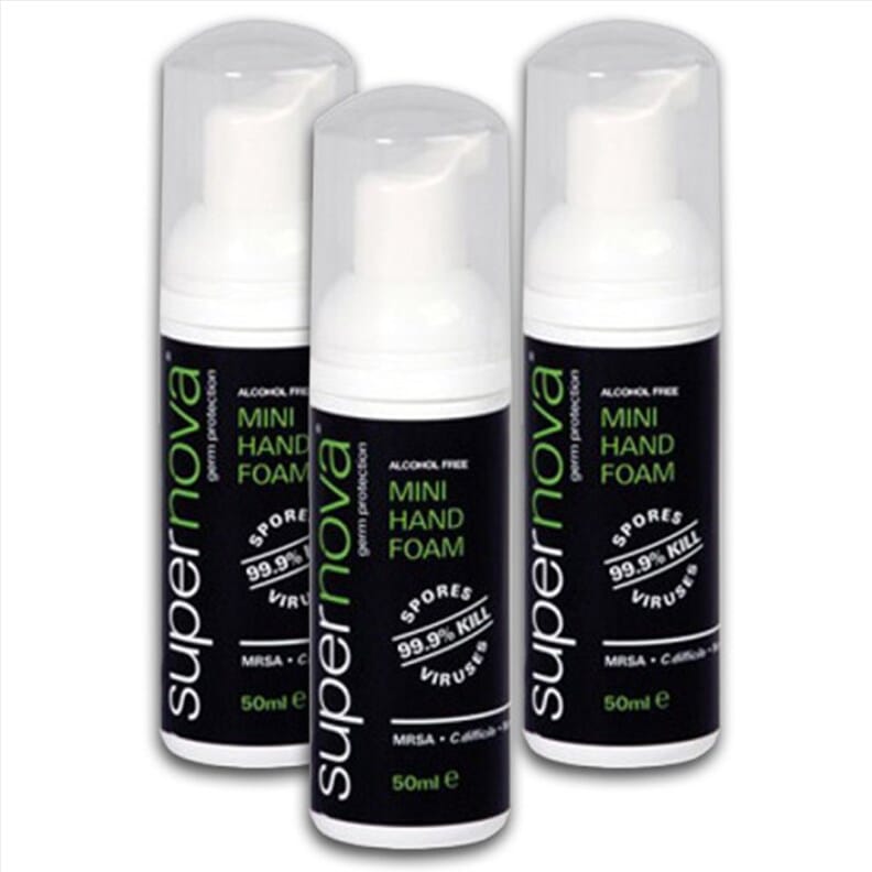 Mousse désinfectante pour les mains - Supernova - 50 ml x 3