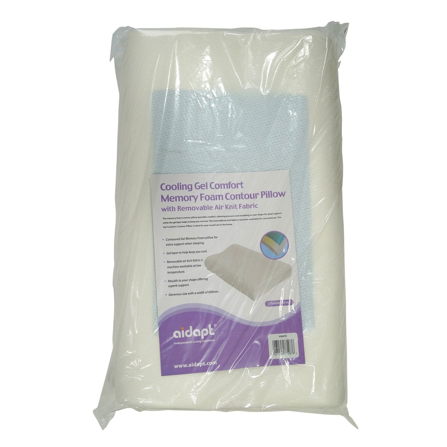 Oreiller orthopédique en gel et mousse à mémoire