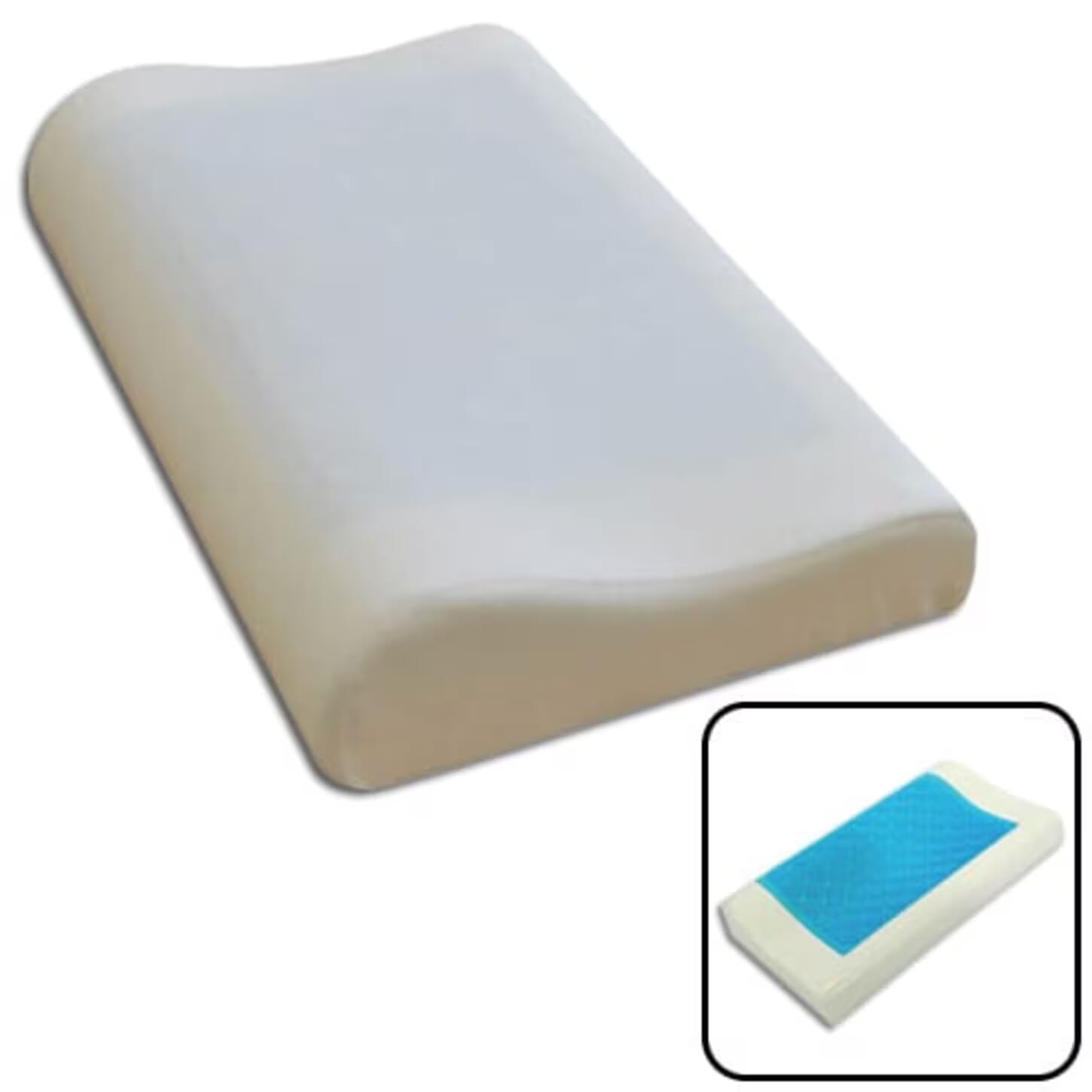 Oreiller orthopédique en gel et mousse à mémoire