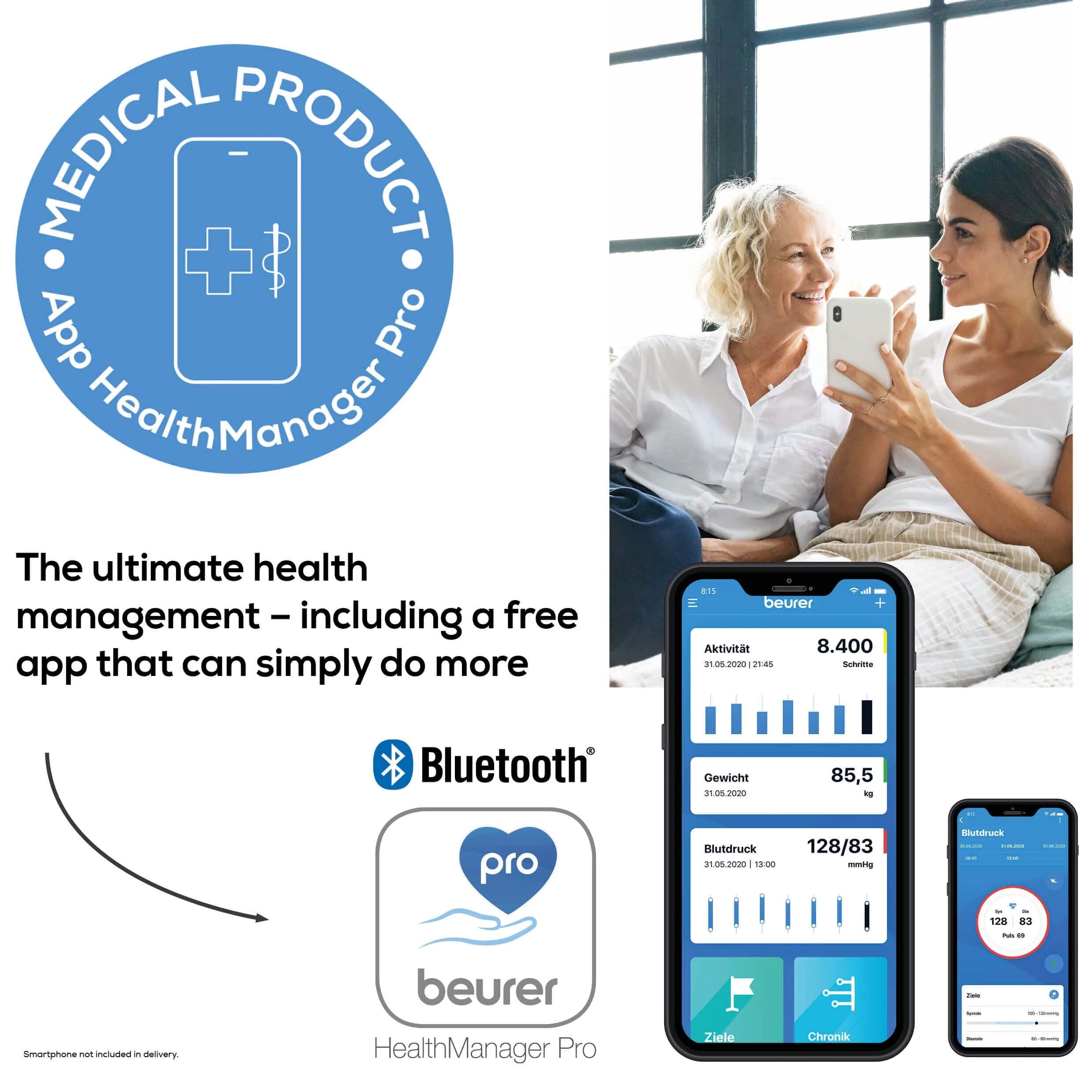 Oxymètre de pouls Bluetooth Beurer PO 60