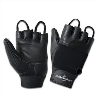 Paire de mitaines en cuir pour fauteuil roulant - Noir Taille XL