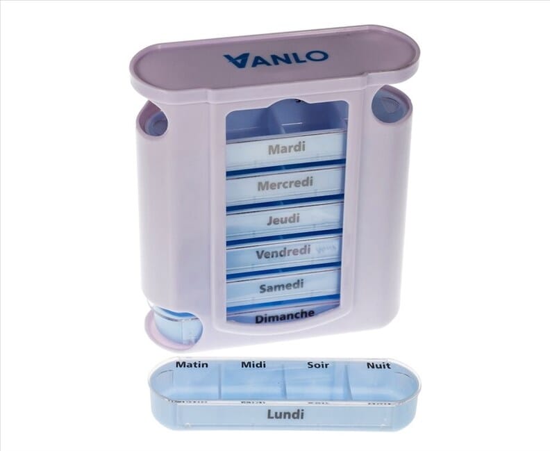 Pilulier semainier à compartiments