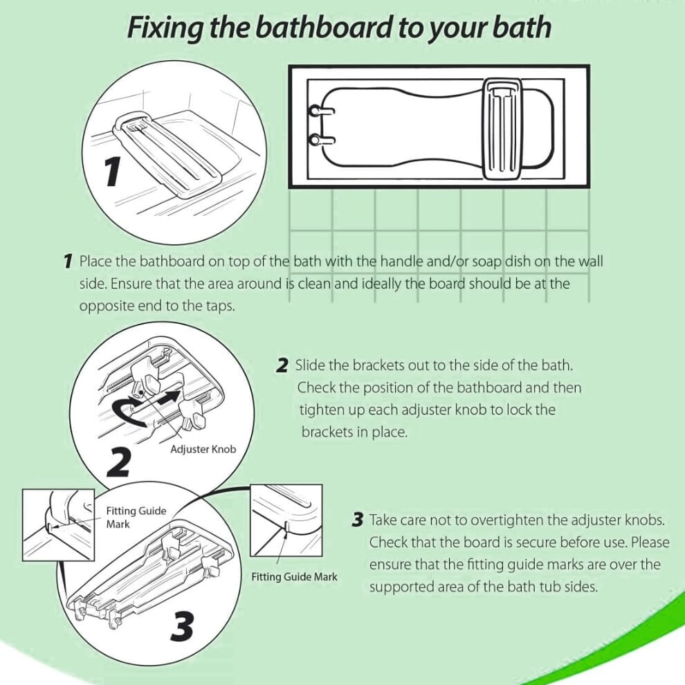 Planche de bain réglable en largeur