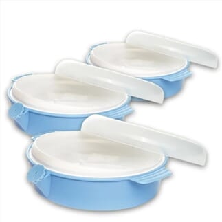 Plat de maintien au chaud Bleu / Lot de 3