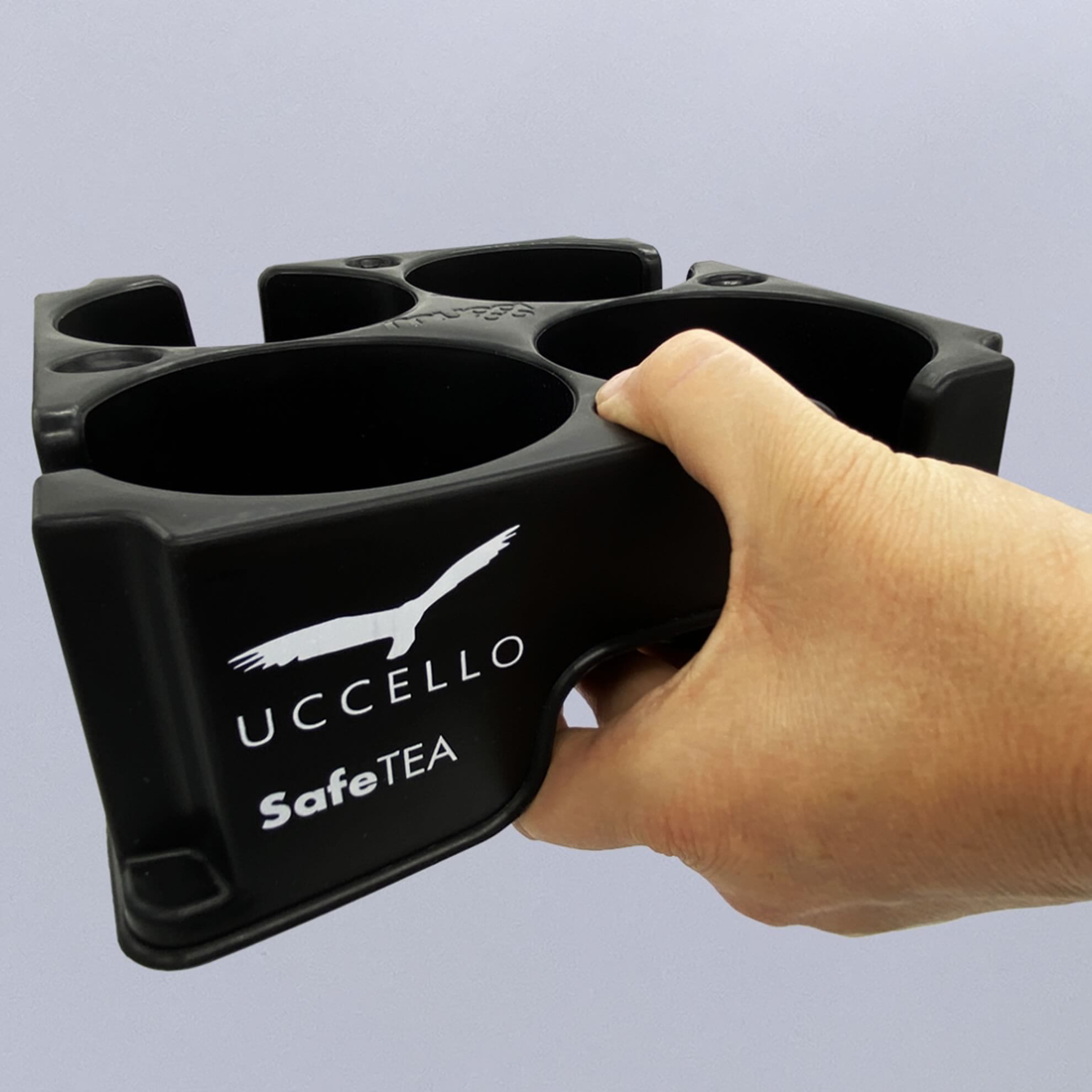 Plateau support 4 tasses Muggi - Noir