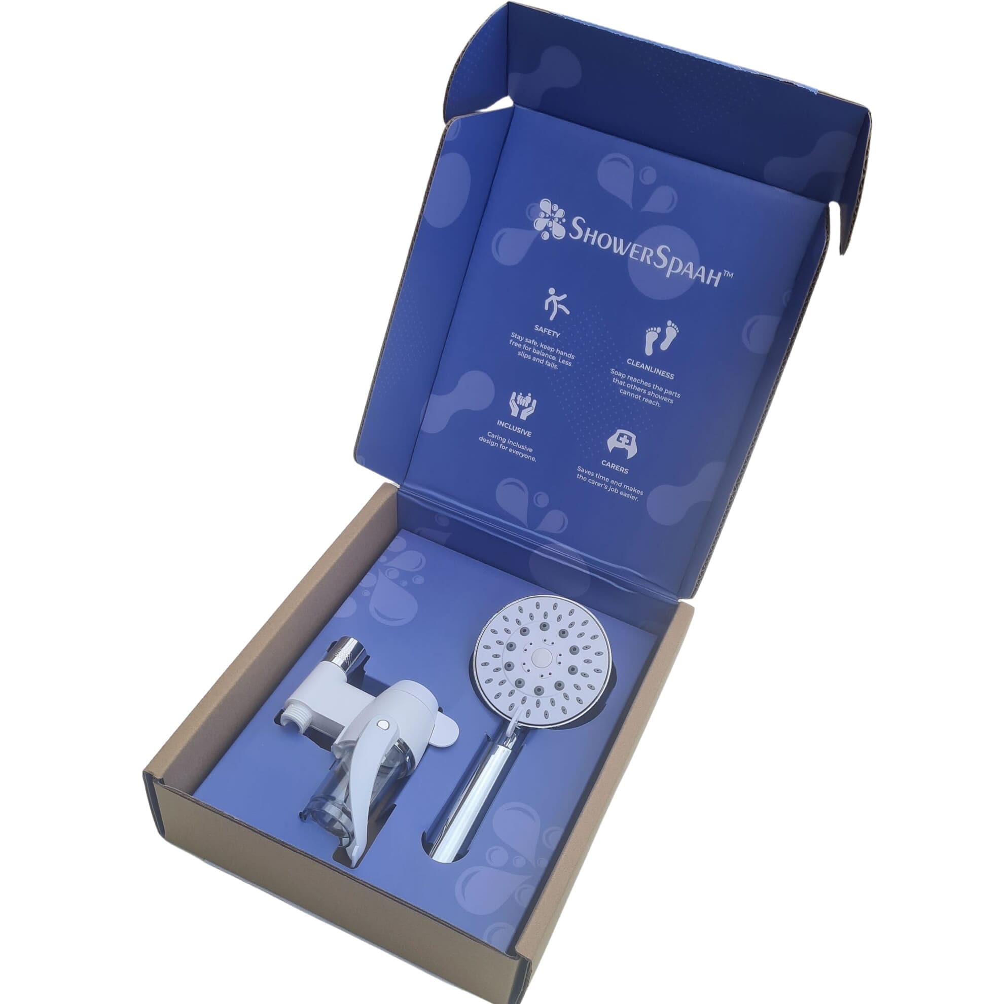 Pommeau de douche avec distributeur de savon intégré - ShowerSpaah
