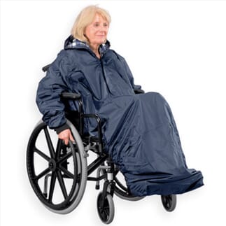 Poncho imperméable pour chaise roulante avec manches Modèle Standard - Non doublé