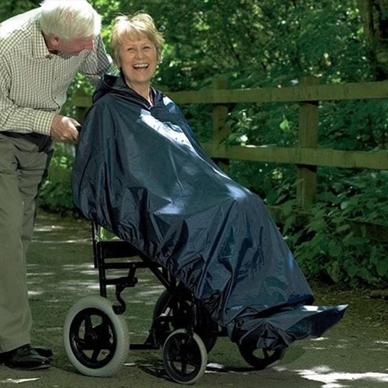 Poncho imperméable pour chaise roulante
