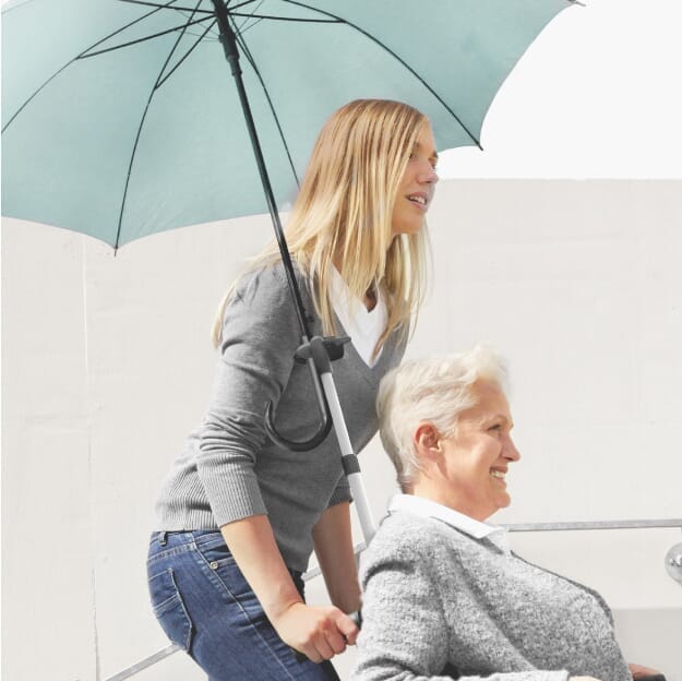 Porte-parapluie pour fauteuil roulant