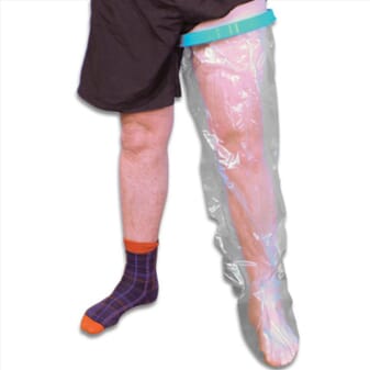 Protection étanche de bandage et plâtre pour jambe