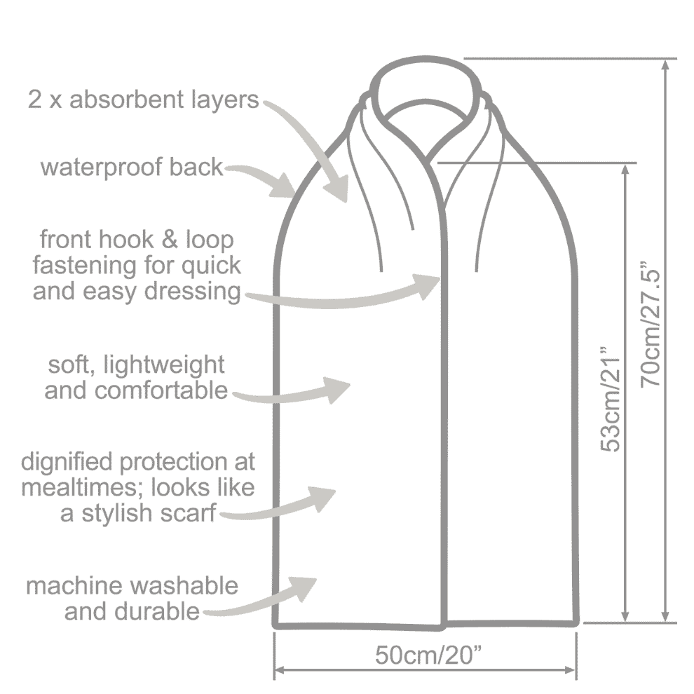 Protège-vêtements écharpe discret