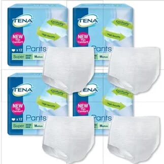 TENA Pants Super Taille M - Carton de 4 paquets