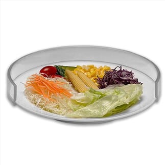 Rebord d'assiette transparent